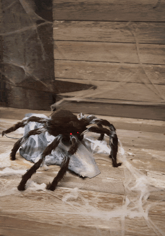 Animated Brown Jumping Spider Halloween Decoration