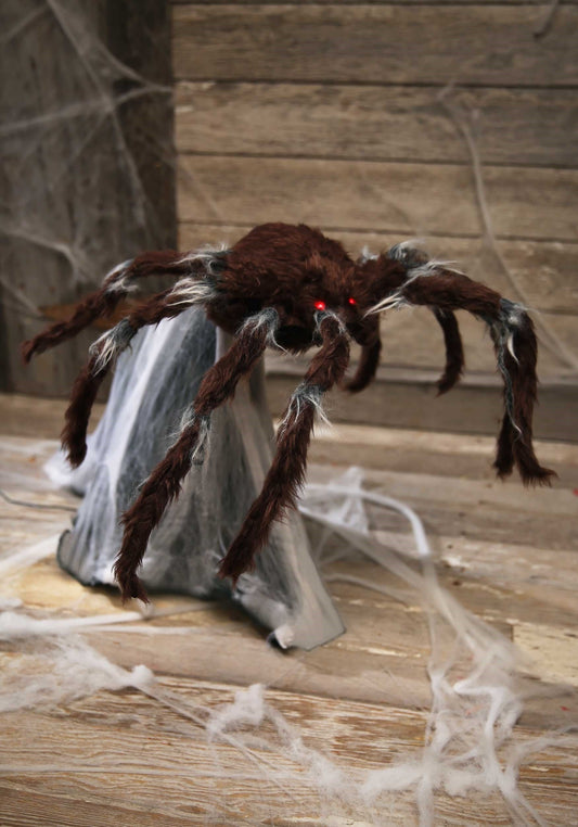 Animated Brown Jumping Spider Halloween Decoration